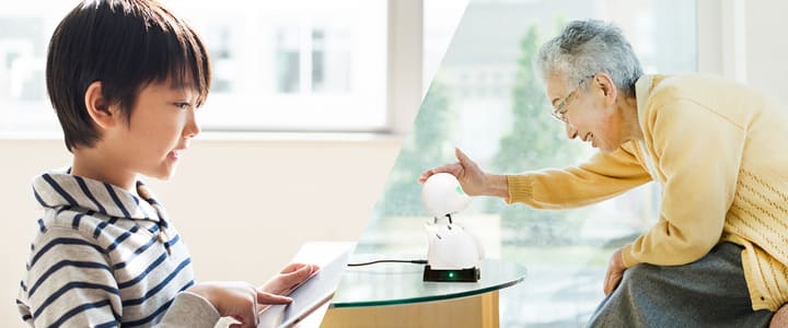 分身ロボットOriHimeを使用している写真