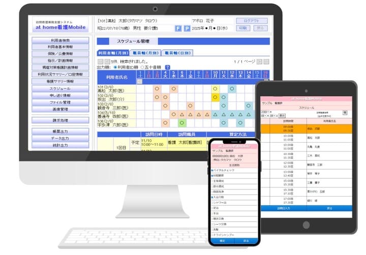 athome看護Mobileシステムイメージ
