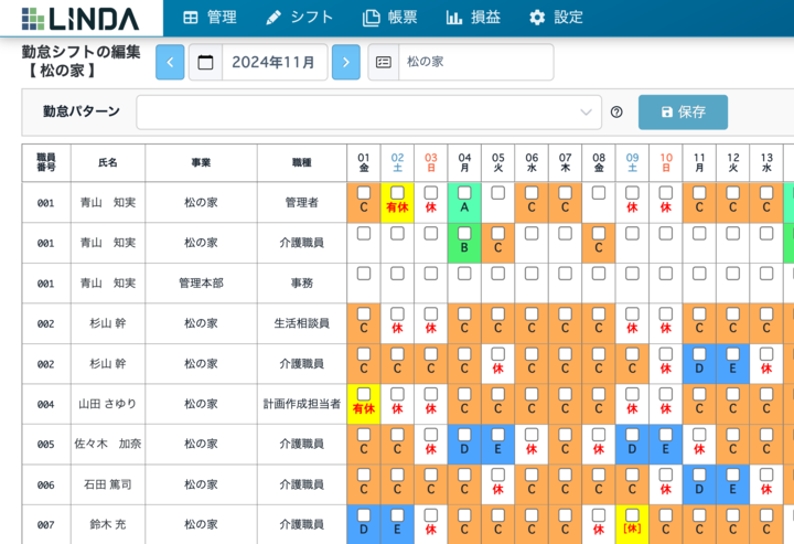 勤怠管理クラウドサービス「LINDA」