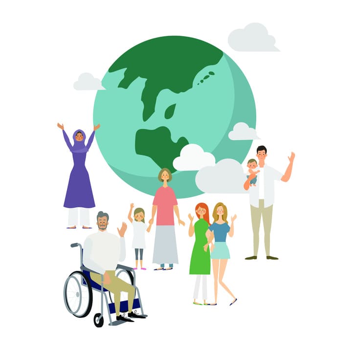 グローバルな医療イメージイラスト