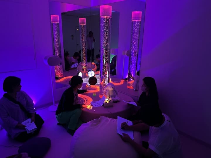 光の中にいる写真