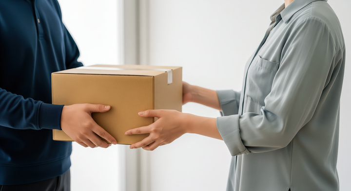 薬を配送してもらっているイメージ