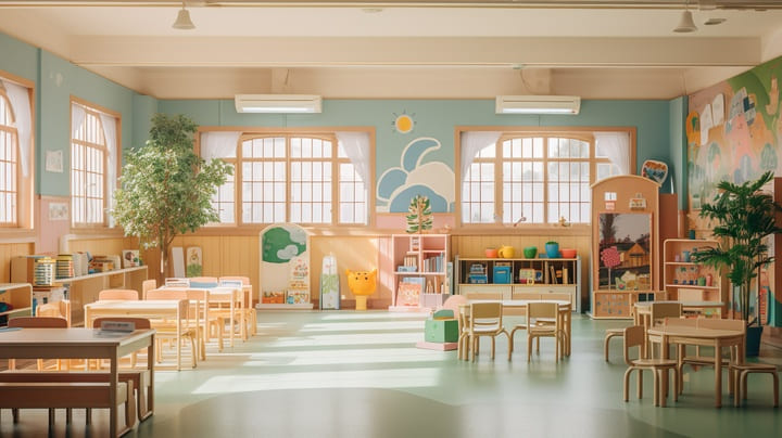 幼稚園や保育園の室内イメージ画像