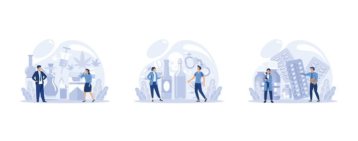 依存症のイメージイラスト