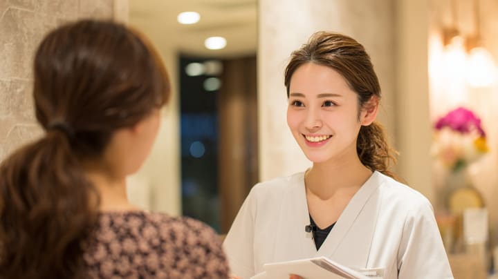 患者さんと看護師さんの写真