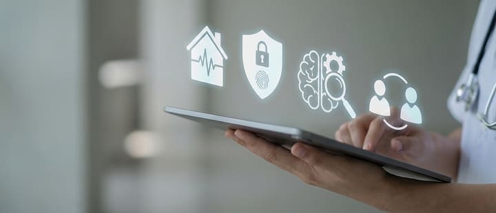 タブレット、電子カルテイメージ