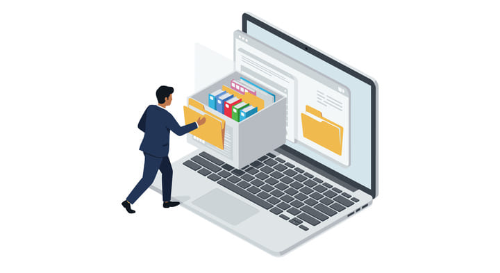 クラウド型情報連携サービスイメージイラスト