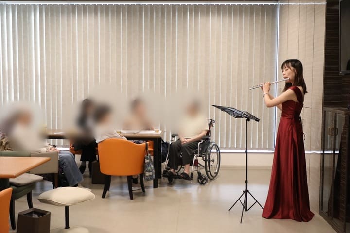 出張生演奏の様子