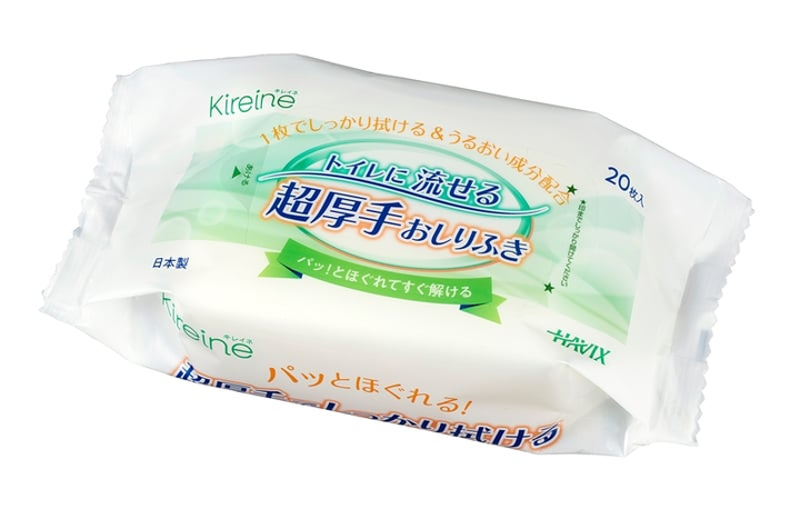 トイレに流せる超厚手おしりふき